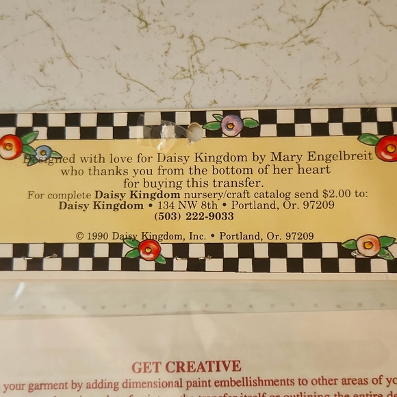 Vintage Mary Englebreit Iron on Transfer - Picture 4 of 5